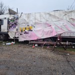Accident între două camioane Drăganu (2)