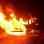 Incendiu autoturism Căteasca, A1, km 97 (1)