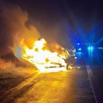 Incendiu autoturism Căteasca, A1, km 97 (2)