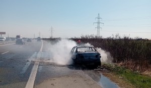 incendiu auto A1