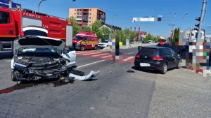 Accident anunțat prin E-Call în orașul Mioveni
