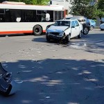 Accident rutier pe strada Libertății din Pitești (2)