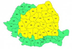 Atenționare meteorologică, cod galben