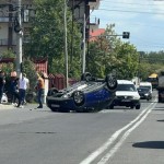 Autoturism răsturnat zona Capitol (3)