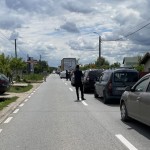 Impact între o motocicletă şi un autoturism în localitatea Buzoești (1)