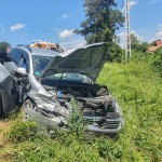 Accident cu trei autoturisme implicate la limita dintre județele Argeș și Vâlcea, DN 7 (2)