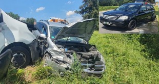 Accident cu trei autoturisme implicate la limita dintre județele Argeș și Vâlcea, DN 7