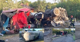 Accident rutier produs în localitatea Lunca Corbului, DN65,