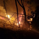 Accident urmat de incendiu, pe DN 7, în localitatea Drăganu (1)