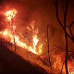 Accident urmat de incendiu, pe DN 7, în localitatea Drăganu (3)
