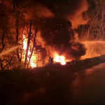 Accident urmat de incendiu, pe DN 7, în localitatea Drăganu (7)