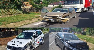 Trei maşini şi un camion implicate intr-un accident în localitatea Drăganu (1)