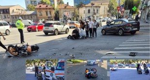 Motociclistă rănită într-un accident pe strada Târgul din Vale (1)