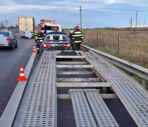 Accident rutier pe A1, sensul spre Pitești