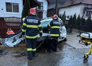 Accident cu trei victime în comuna Coșești (2)