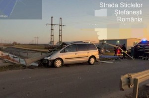 Accident rutier produs în orașul Ștefănești (2)