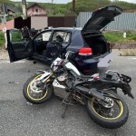 Accident între o motocicletă și un autoturism în comuna Drăganu