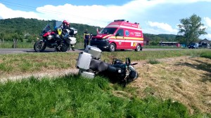 Accident Mihăești motocicletă - autoturism