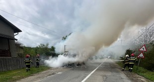 Incendiu la un vehicul în comuna Ciofrangeni
