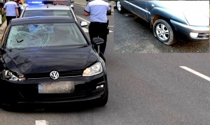 A distrus anvelopele unei maşini