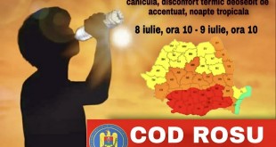 Avertizare meteorologică - COD ROȘU