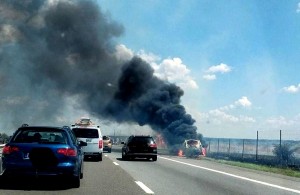 incendiu auto A1 (2)