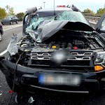 Duster intrat in parapet A1 - Podul Viilor