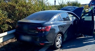 auto ieșit în decor pe A1