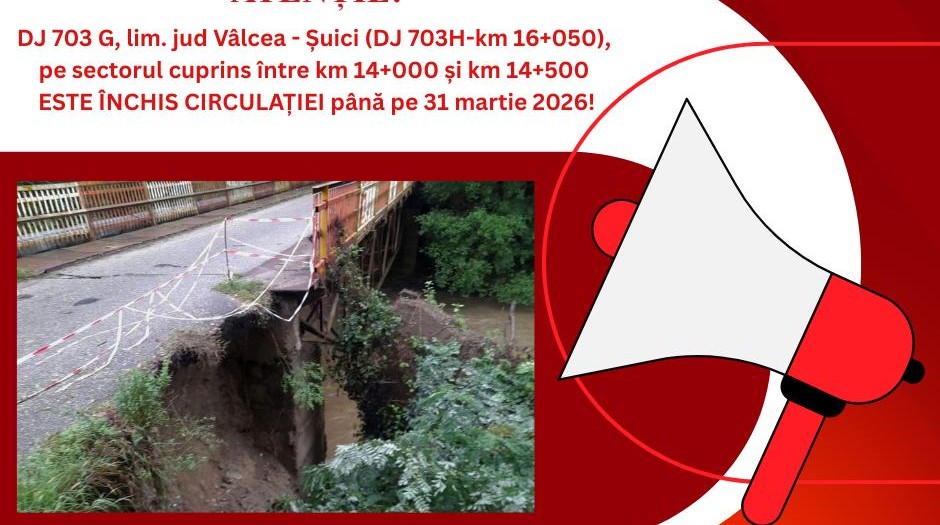 DJ 703G, lim. jud Vâlcea - Șuici