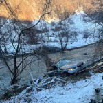 Mașină căzută în râul Dâmbovița (1)