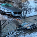 Mașină căzută în râul Dâmbovița (1)