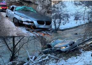 Mașină căzută în râul Dâmbovița (1)