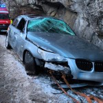 Mașină căzută în râul Dâmbovița (2)