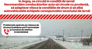 se circulă în condiții de iarnă