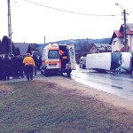 Autoutilitară răsturnat Lerești (4)