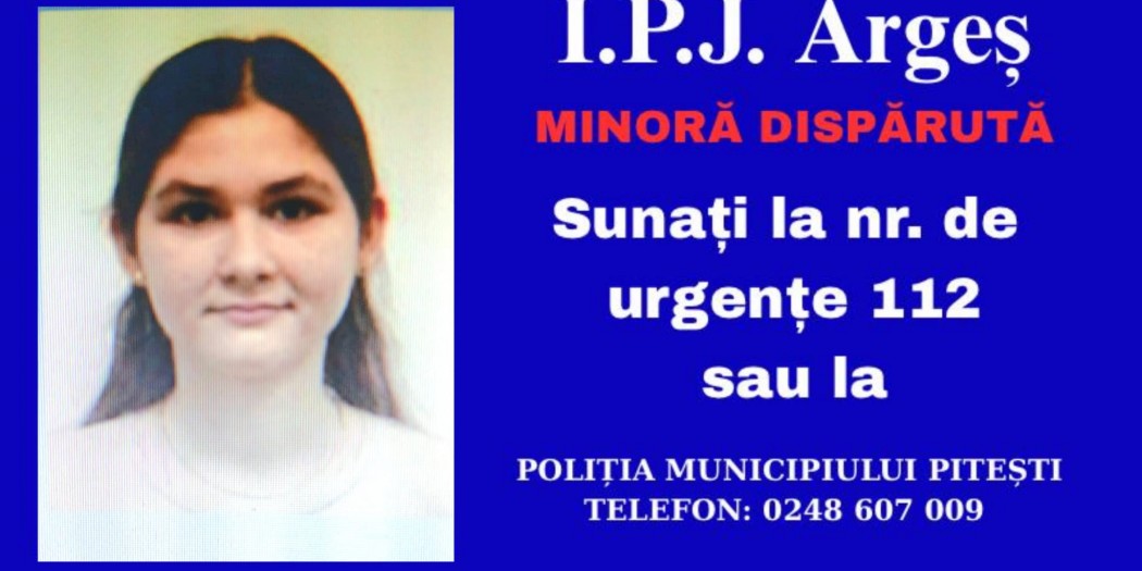 Minoră de 15 ani dispărută