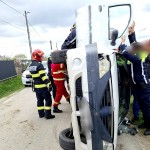 Autoturism răsturnat Călinești (1)