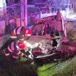 Autoturism răsturnat Dobrești,satul Furești (2)