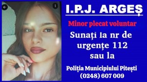 Minoră plecată voluntar de la domiciliu