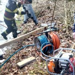 autoturism răsturnat la Bughea de Jos (2)