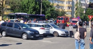 Accident motocicletă și autoturism Trivale