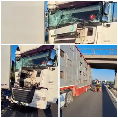 Accident rutier în comuna Oarja, autostrada A1 (1)