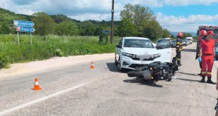 Accident între un autoturism și o motocicletă (1)