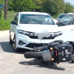 Accident între un autoturism și o motocicletă (2)