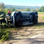 Autoturism răsturnat Davidești